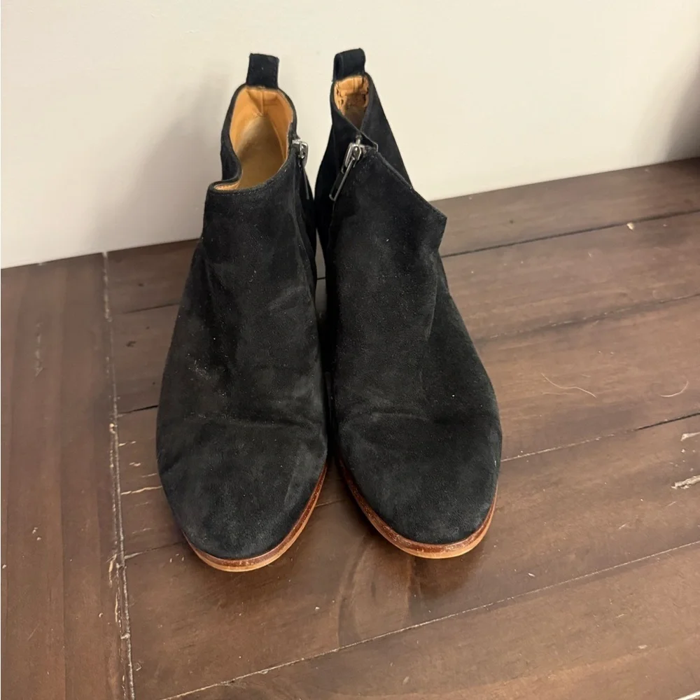 J. Crew Black Suede Ankle Booties